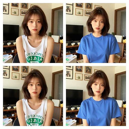 Cozy Casual Woman Photo Collage