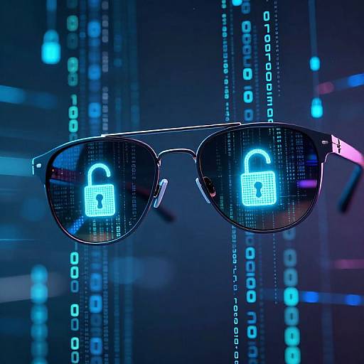 Cybersecurity Sunglasses with Digital Code