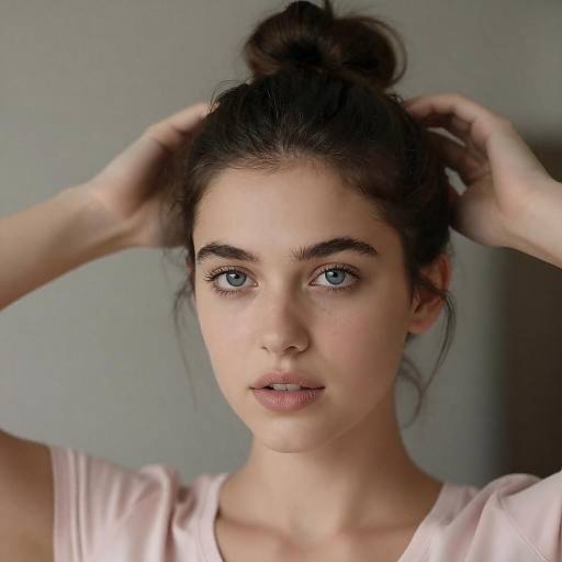 Young Woman Adjusting Hair