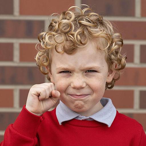 Portrait of a Cheerful Child