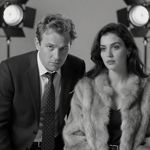 Intense Gaze: Studio Portrait in Monochrome