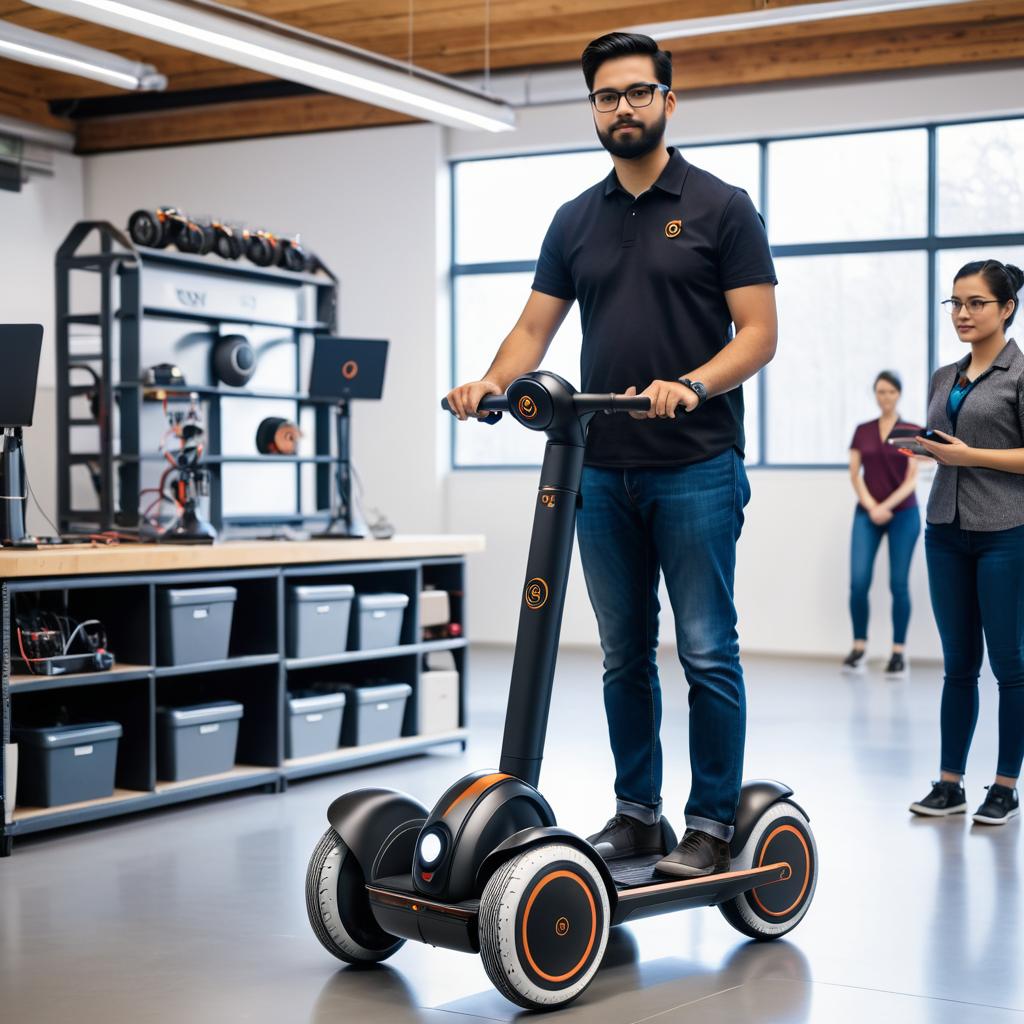 Retro-Futuristic Segway in Robotics Workshop