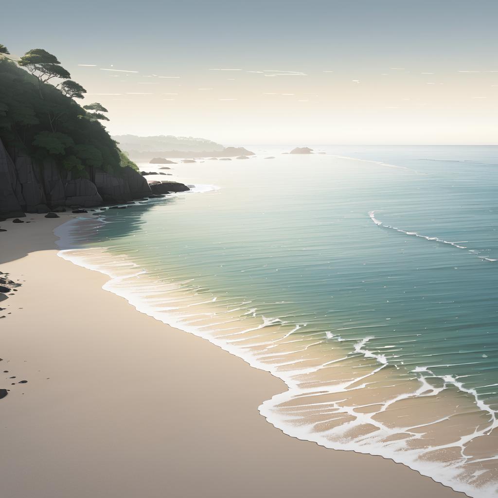 Tranquil Hidden Beach with Gentle Waves