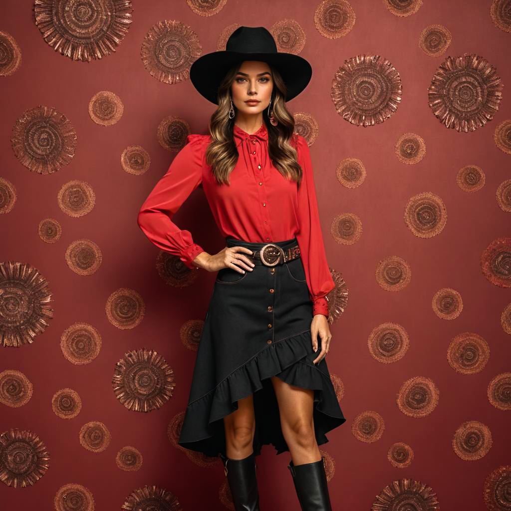 Chic Cowgirl Fashion with Glam Flair