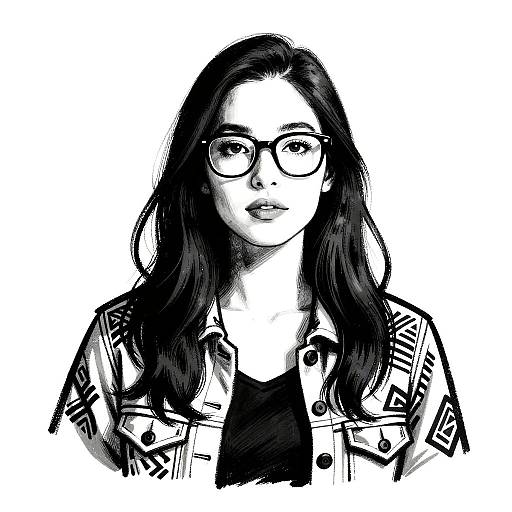 Bold Black-and-White Woman Portrait