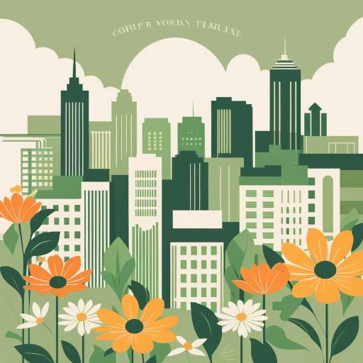Vintage Minimalist Cityscape Poster Design