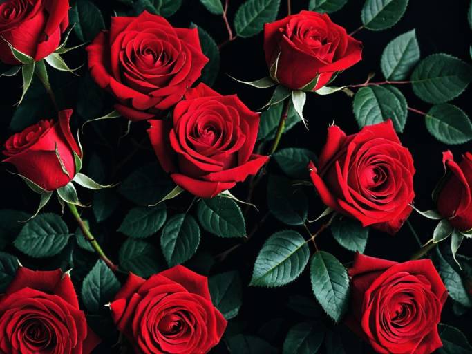 Elegant Dark Rose Wallpaper Design