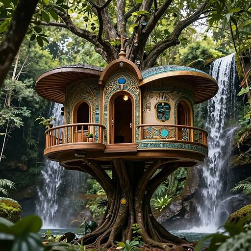 Futuristic Treehouse with Arabic and Egyptian Elements