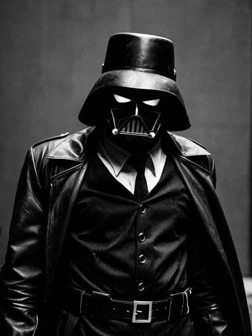 Man in Black Noir Costume