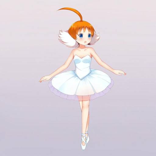 Illustration of Ahiru (princess tutu), princess tutu in the style of Catnnn
