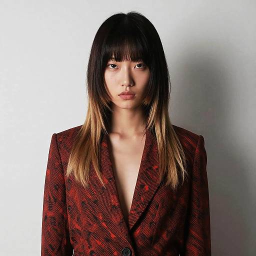 Ombre Hair Female Portrait Fashion