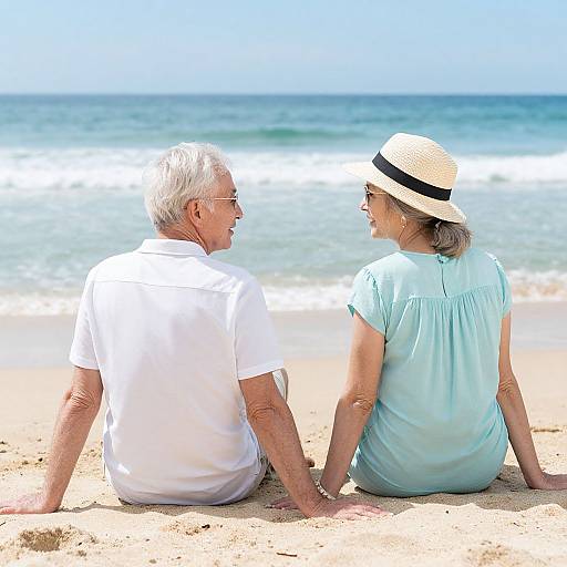 Couple Enjoying Beach Retirement
