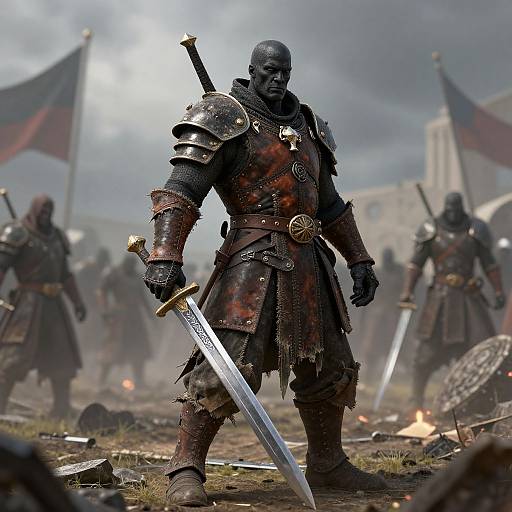 Black Swordsman on Battlefield