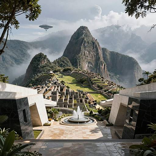 Futuristic Rainforest Cityscape POV