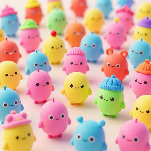 Vibrant Designer Toy Characters Scene