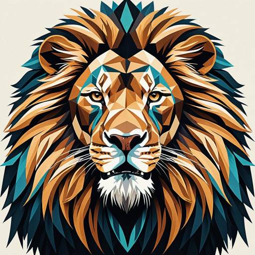 Geometric Abstract Lion Head Geometric Abstract Lion Head