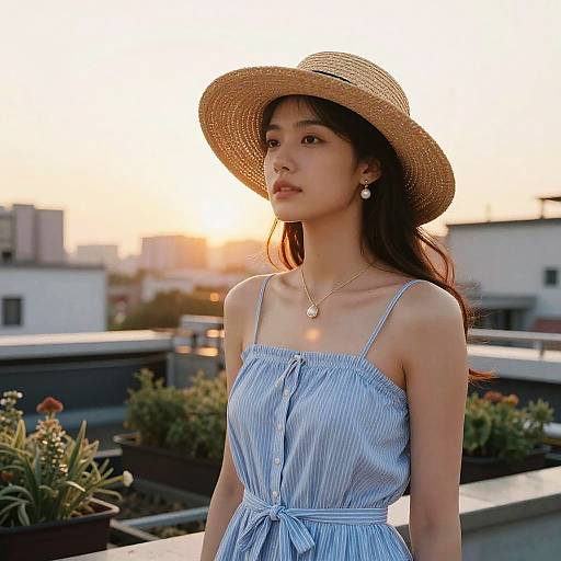 Sunset Serenity: Urban Garden Elegance