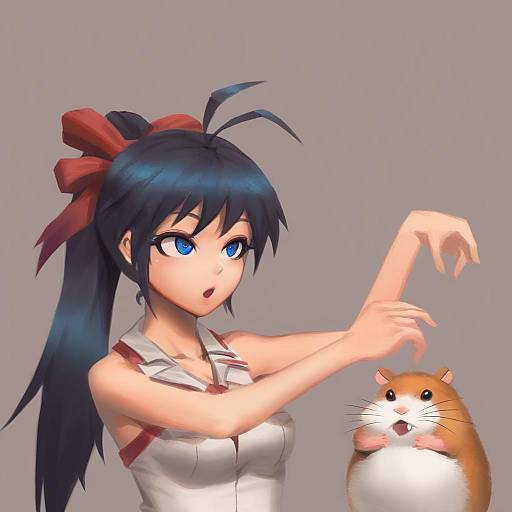 Illustration of Hamuzou, idolmaster in the style of Zakusi