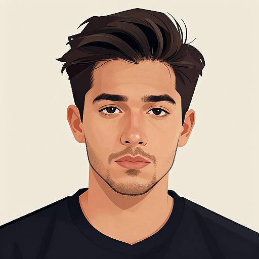 Stylized Portrait of Young Man