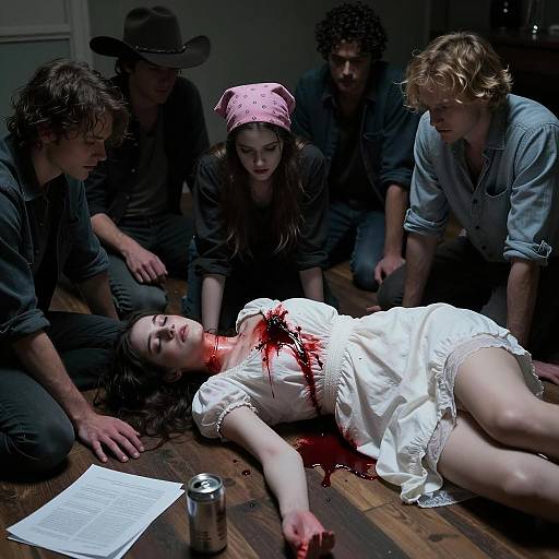 Dramatic Scene of Tragedy and Tension