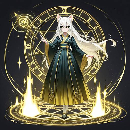 Magical Girl with White Hair