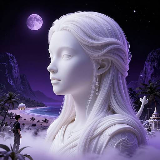 Mystical Digital Serenity Landscape