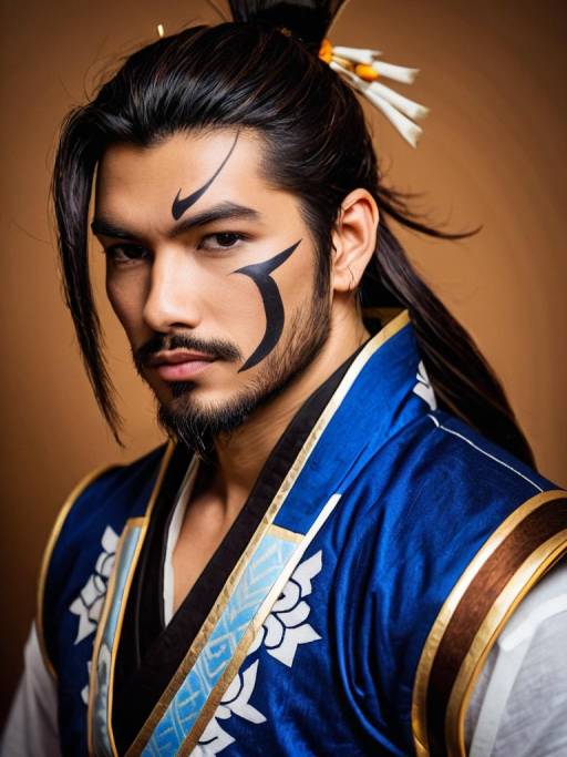 Man in Hanzo Cosplay Costume