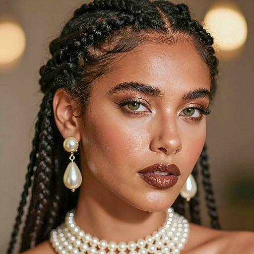 Confident Woman with Green Eyes Portrait