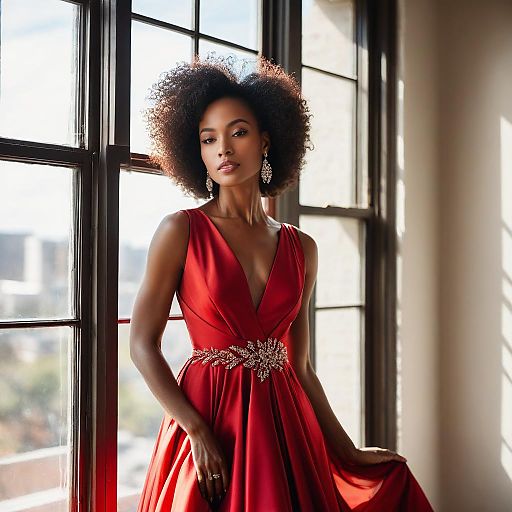 Elegant Portrait of African-American Woman