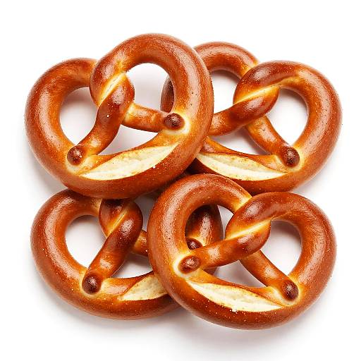 Golden Soft Pretzels Stack Photo