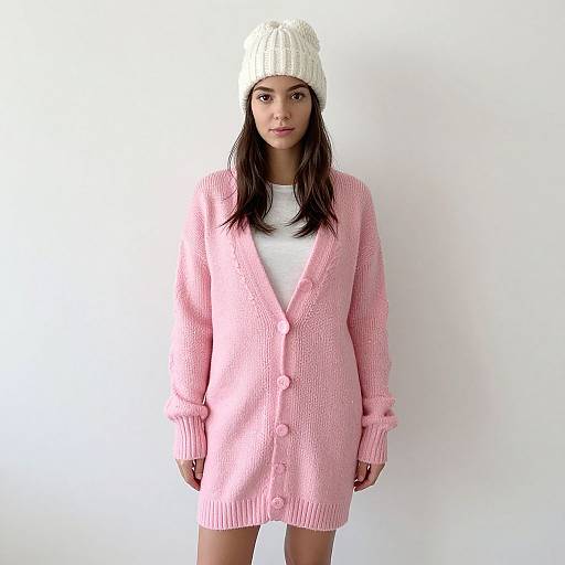 Pink Christmas Cardigan Outfit