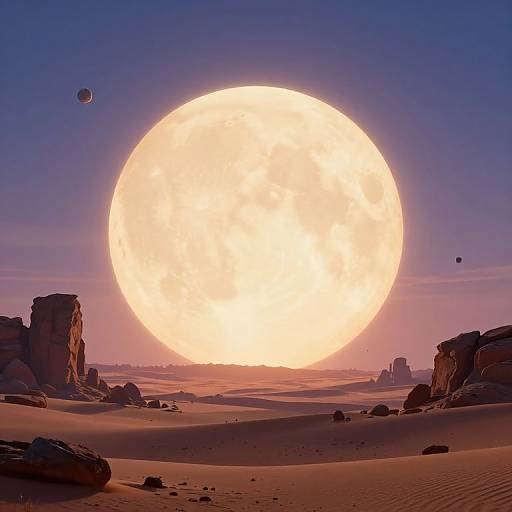 Colossal Orb Over Alien Desert