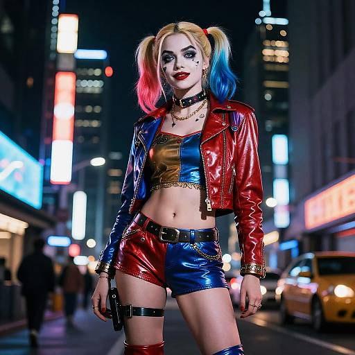 Futuristic Harley Quinn Cyberpunk Look
