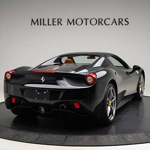 Glossy Black 2015 Ferrari 458 Spider