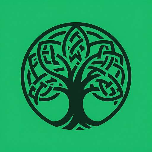 Modern Celtic Knot Tree Illustration