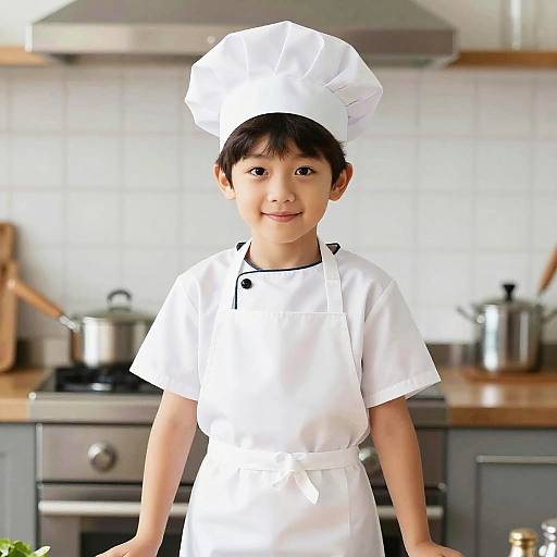 Young Boy in Chef Costume