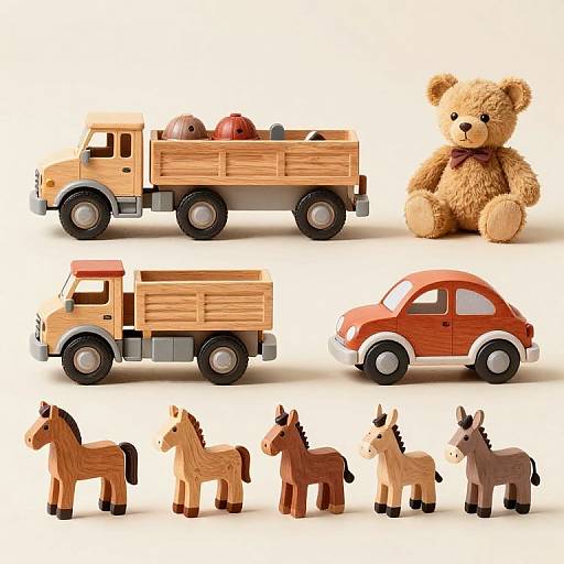 Vibrant Wooden Toys Collection Display