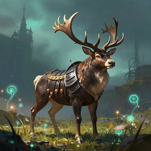 Majestic Armored Stag Warrior