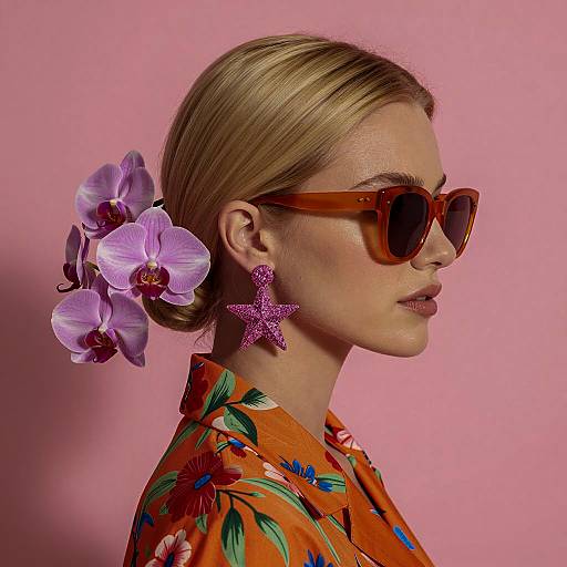 Vibrant Portrait of a Stylish Woman