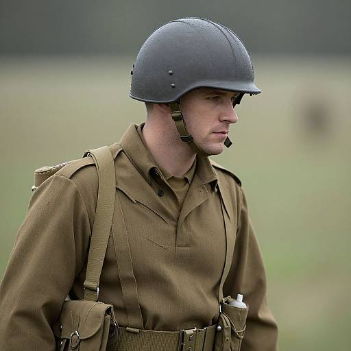 World War American Soldier Portrait