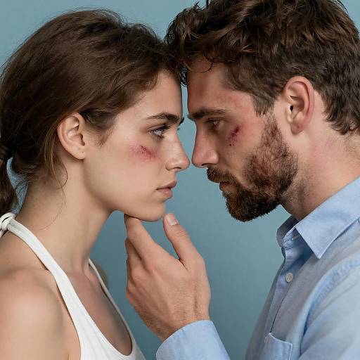 Intense Connection: A Close-Up Portrait