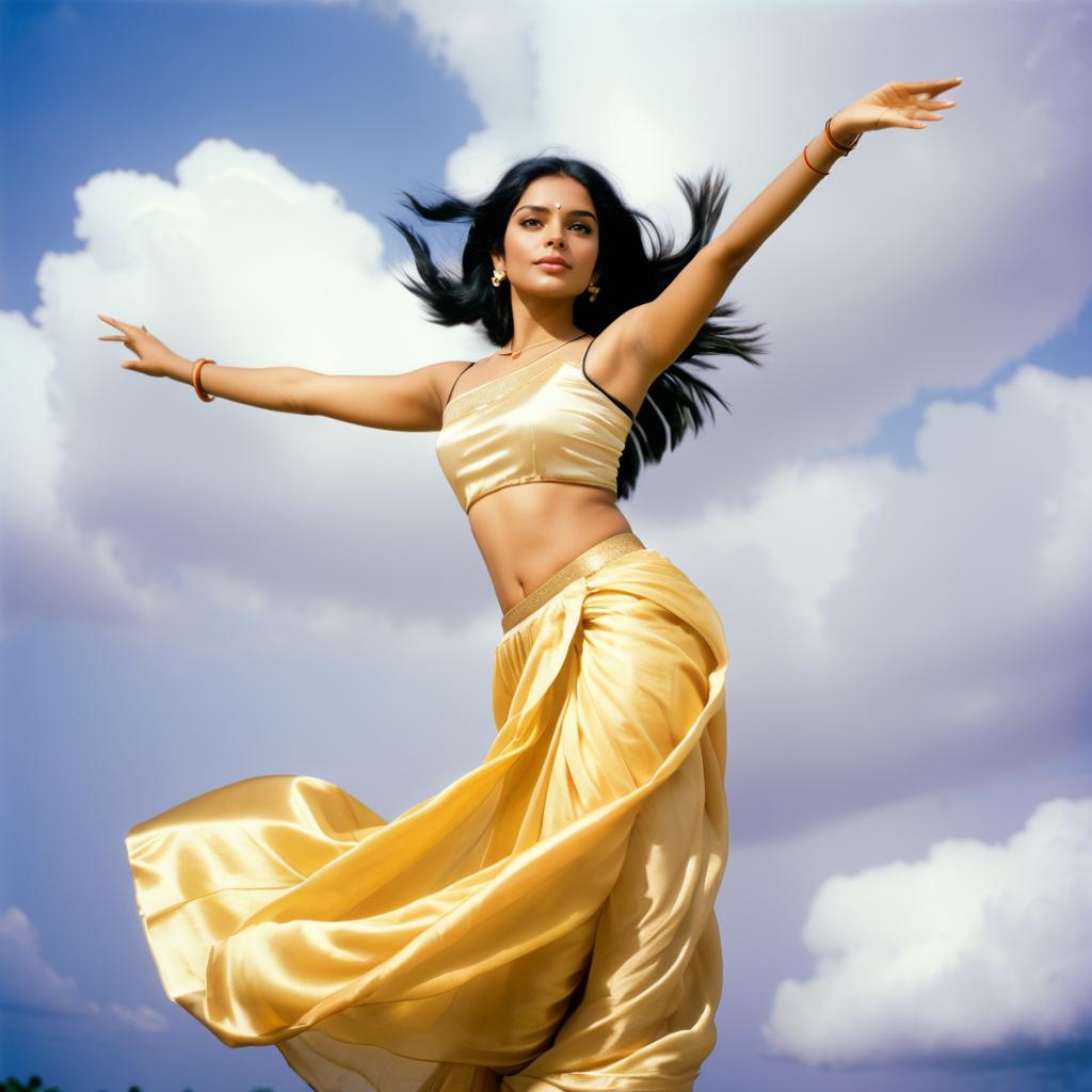 Ethereal Indian Woman with Angel Wings