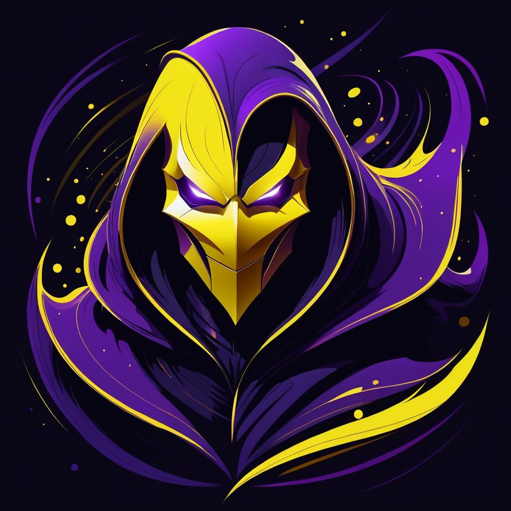 Bright Yellow and Dark Purple Specter Art