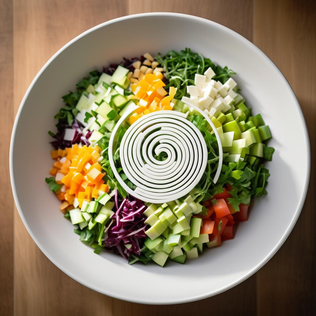 High-Detail Calligraphy Salad Photography