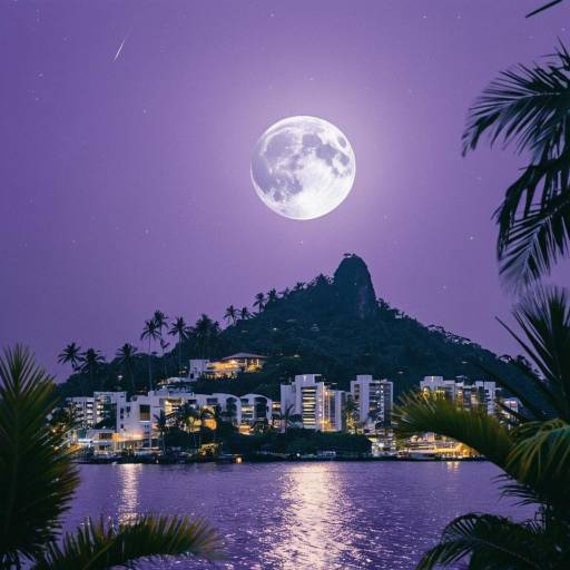 Futuristic City Under Silver Moonlight