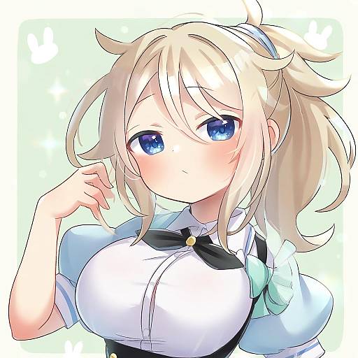 Illustration of Aoyama blue mountain, gochuumon wa usagi desu ka? in the style of Ibaraki natou