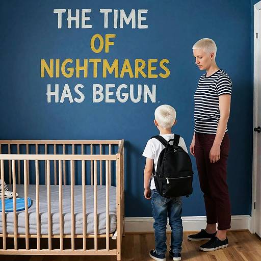 Nightmare Painting in a Blue Bedroom