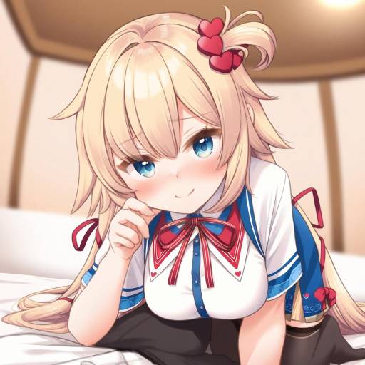 Illustration of Akai haato (1st costume), hololive in the style of Tokunou shoutarou