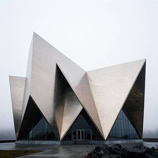 Avant Garde Reflective Brutalist Architecture