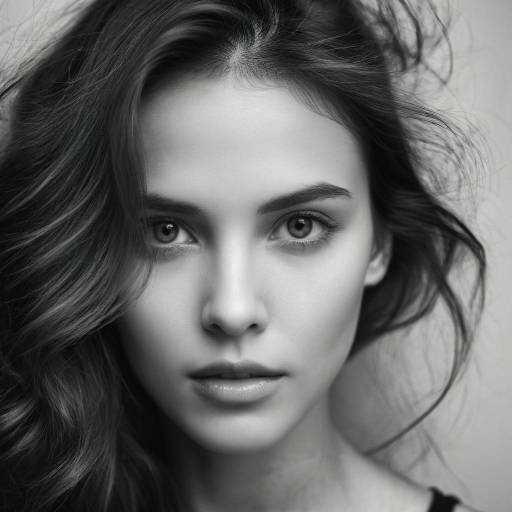 Black and White Female Portrait